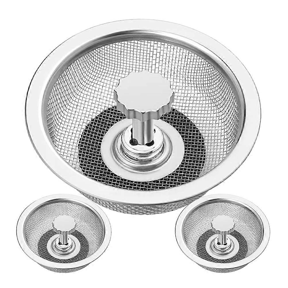 Sink Strainer Rust-Proof Household Garbage Strainer for Kitchen Use 3Pcs