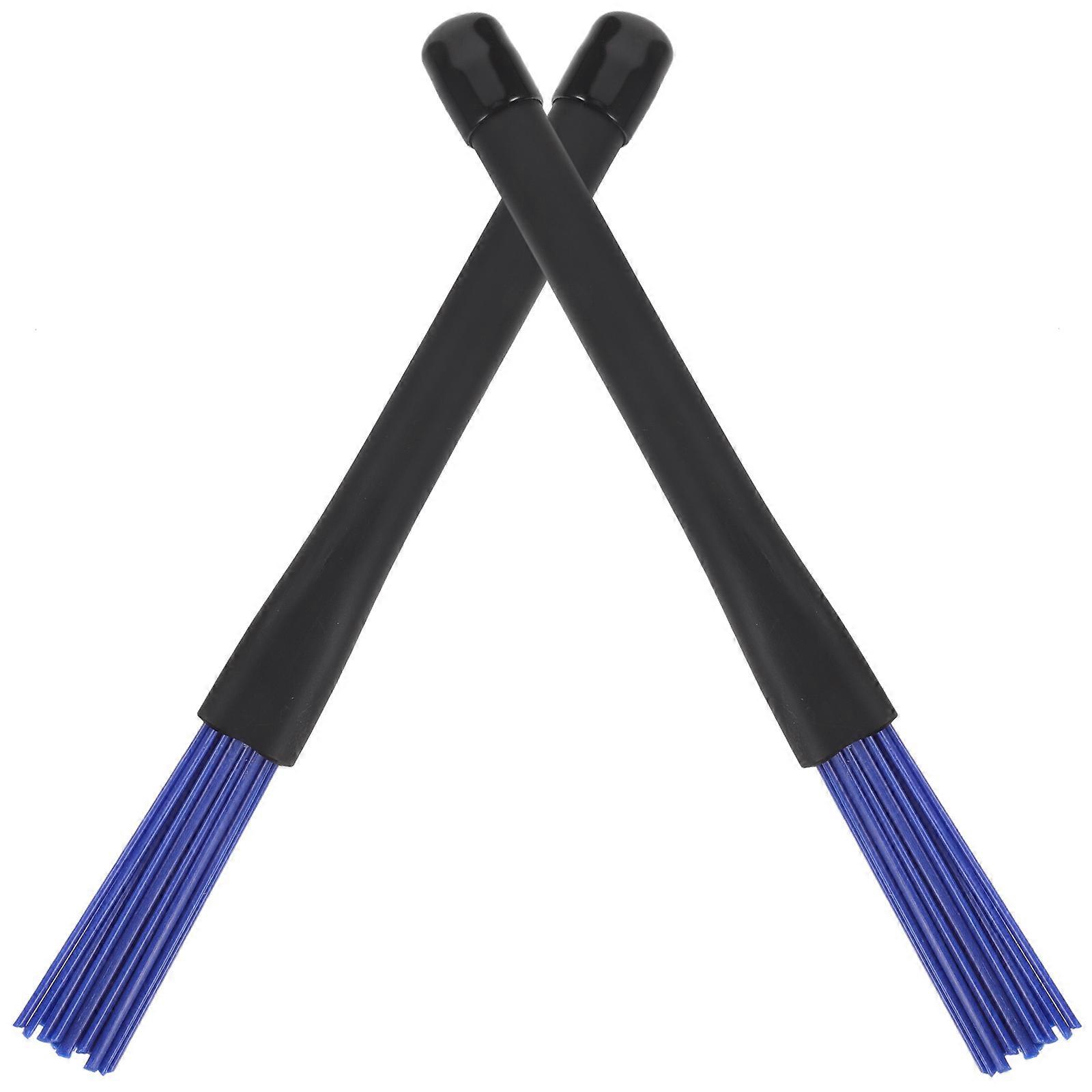 Durable Nylon Wire Drum Brush for Drum Use 1Pair Blue Color