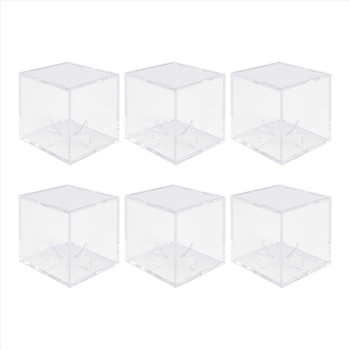6Pcs Baseball Display Case,UV Protected Acrylic Display Box,Clear Display Case Memorabilia Autograph