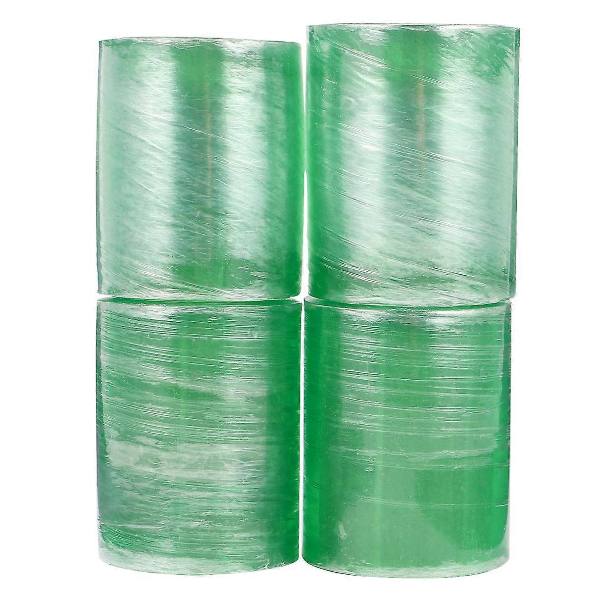 Fruit Tree Grafting Tape with Self-Adhesive Function 4 Rolls PVC Tape Green