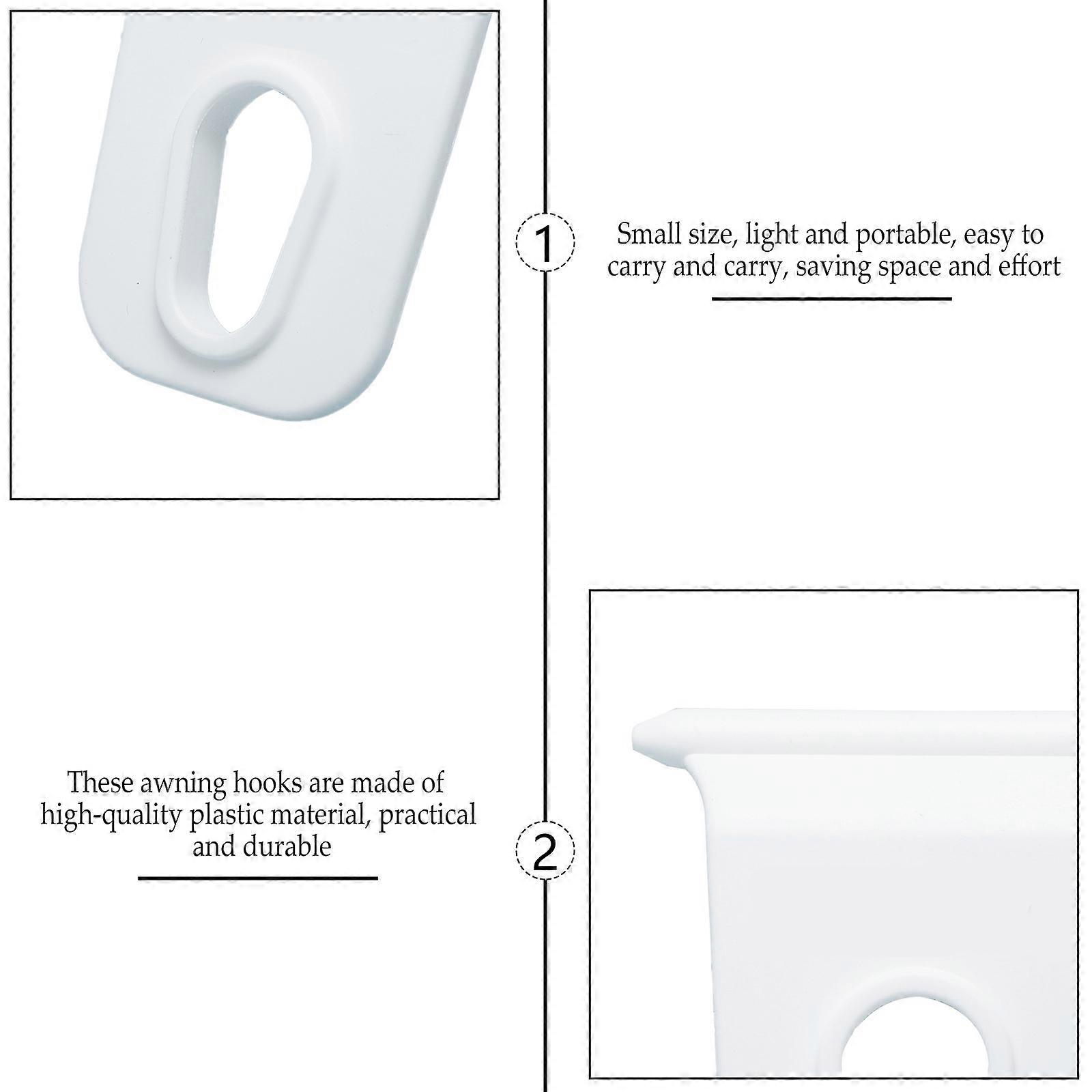 Rv Awning Hook Plastic Hanger for Motorhome Use 10Pcs Durable Hooks