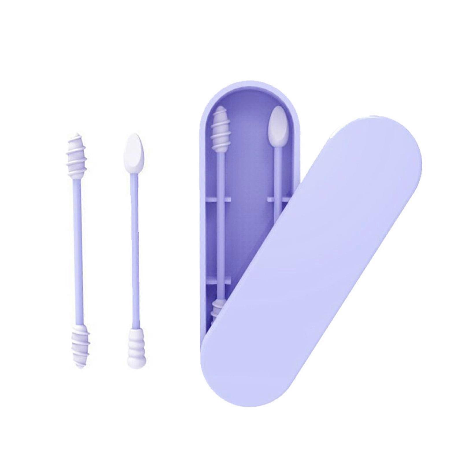 Reusable Silicone Ear Spoons (2 pcs), Cleanable & Portable, Compatible with Ear Cleaning & Makeup