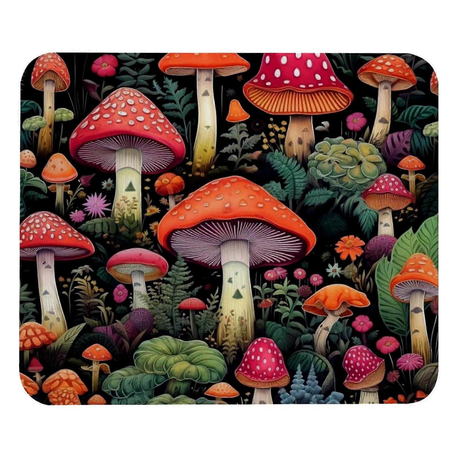 Mushroom Mouse Pad, Rubber Base Computer Mouse Pads for Wireless Mouse