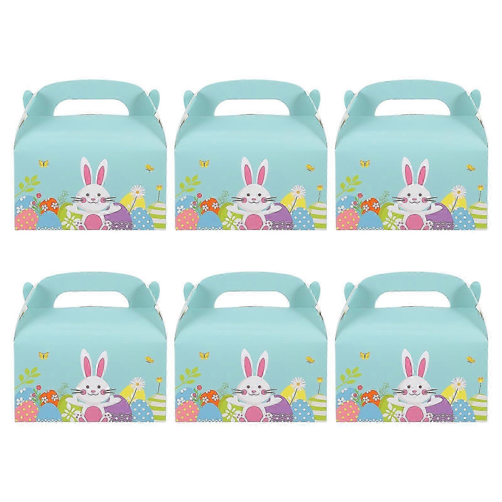 6pcs Adorable Easter Candy Wrapping Bunny Paper Gift Boxes for Packing