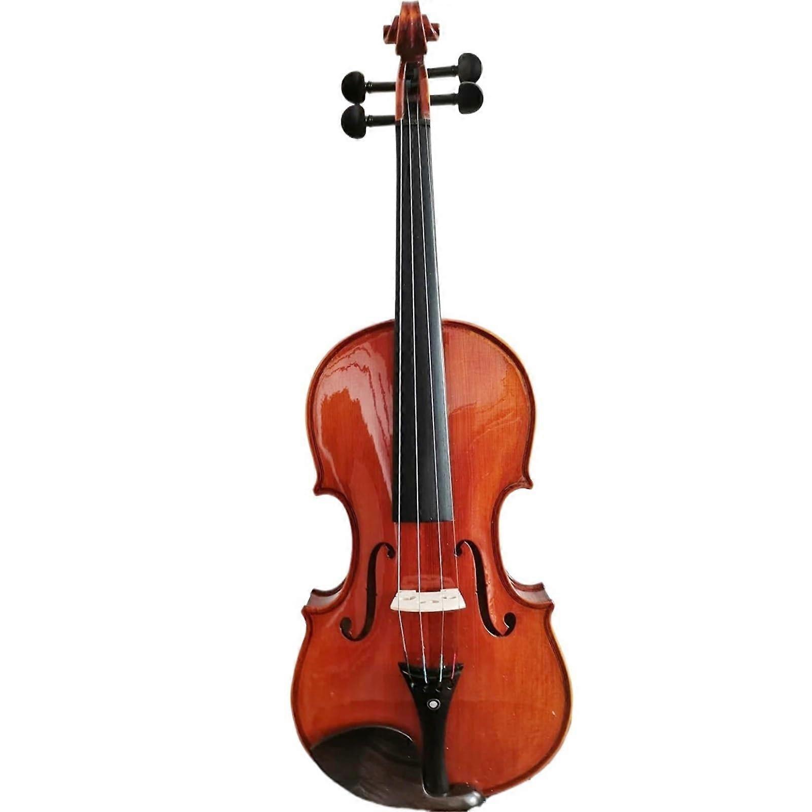 Professional Handmade 1/4 Size Violin for Beginners Solid Wood Brown Student String Instrument