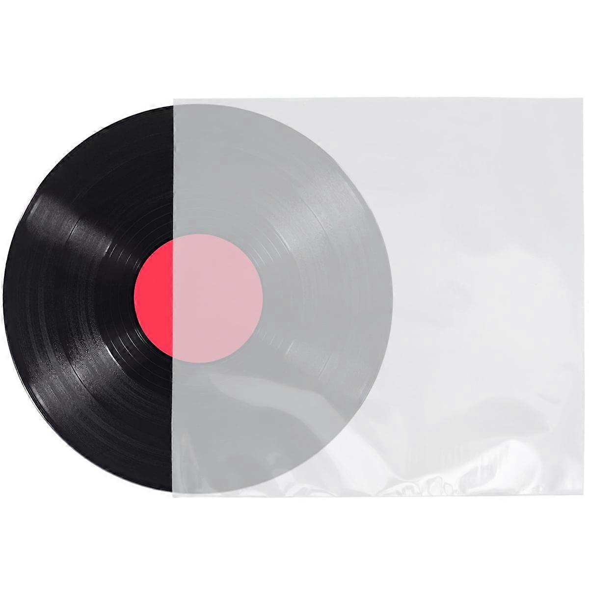 50pcs Record Covers CD Bags CPP Transparent Data Corruption Prevention Storage