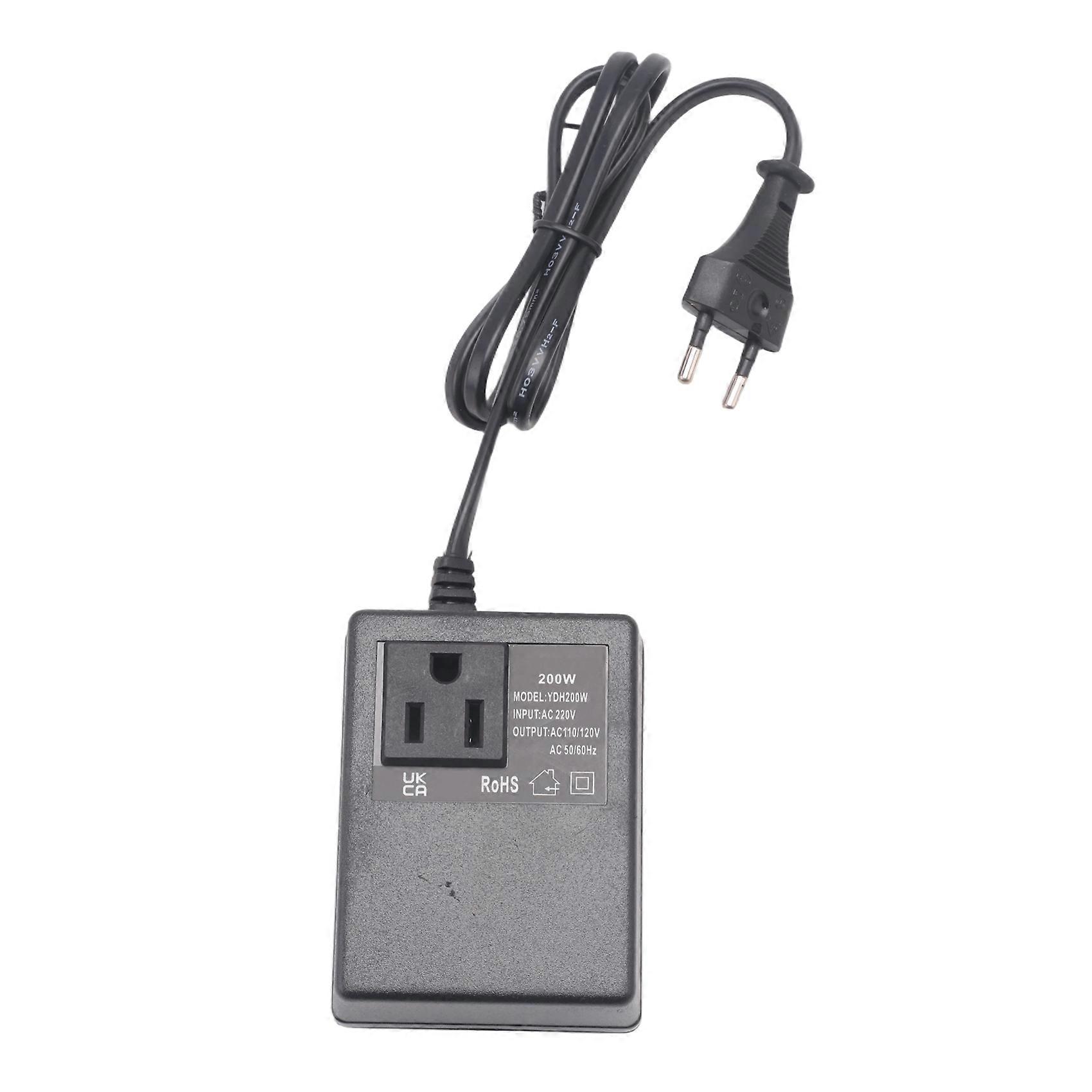 200W Spannungswandler-Transformator - Abwärtstransformator EU-Stecker