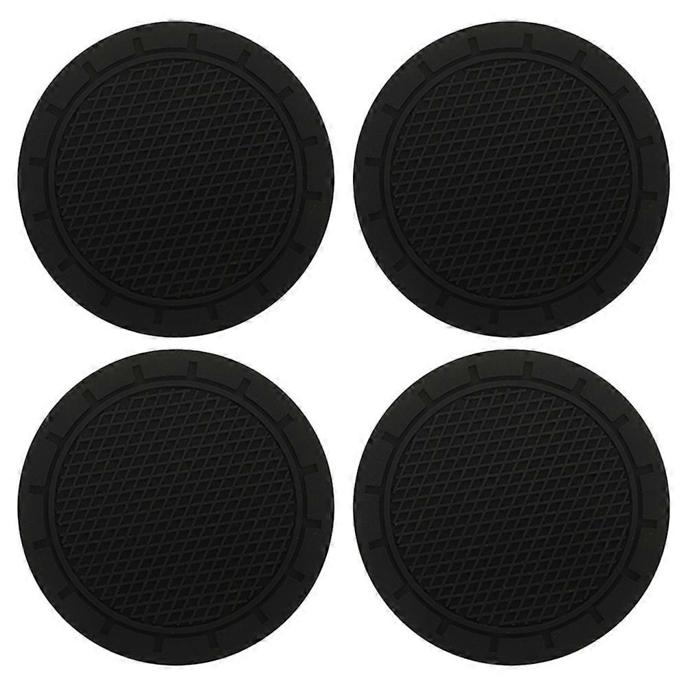 4pcs Car Mounted Cup Accessories Practical Cup Coasters Simple Drinks Coasters