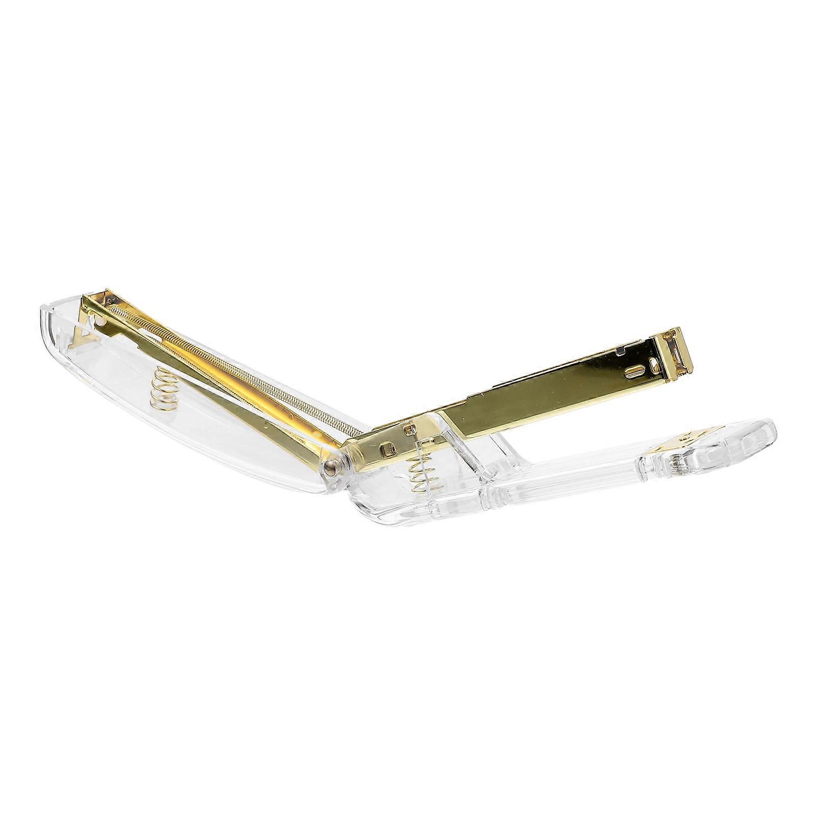 Plastic Stapler for Paper Binding with 4Pcs Pack Transparent Office Use