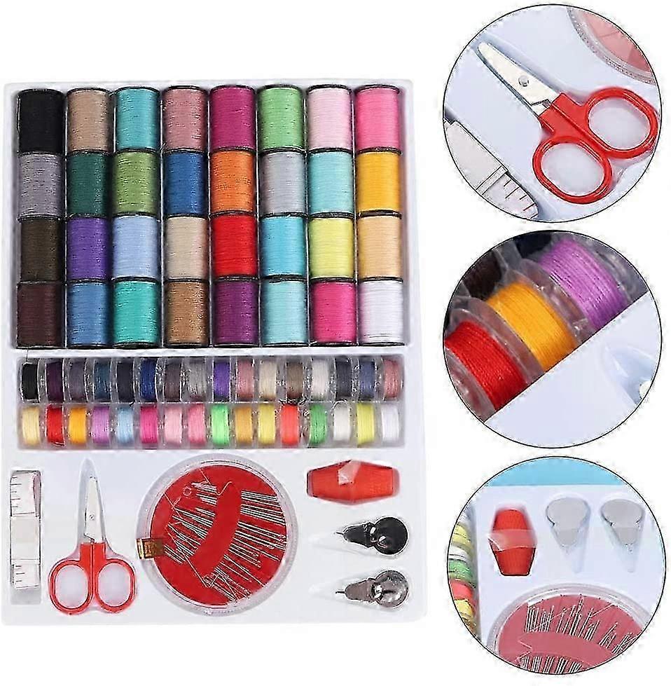 Travel Sewing Kit with Scissors, Thread, Needle, Measuring Tape