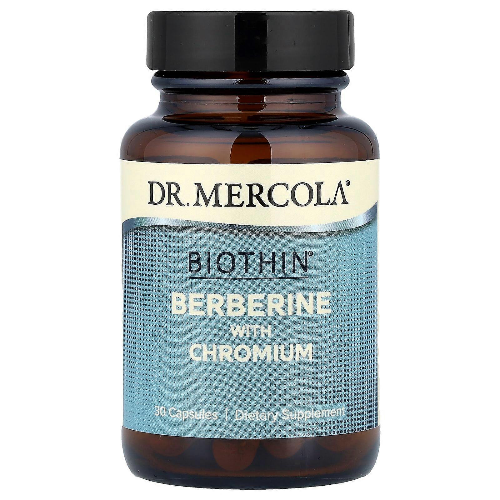 Dr. Mercola, Biothin, Berberina com Crómio, 30 Cápsulas