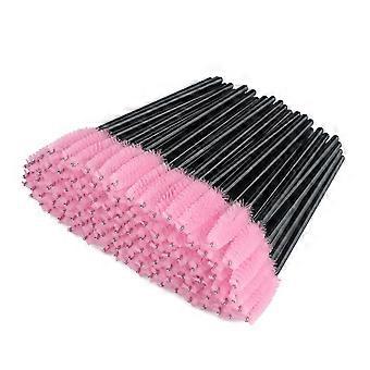 Cepillos desechables para pestañas, aplicadores de rímel ajustables con cabezal de silicona para extensiones de pestañas y cejas, multifuncionales.