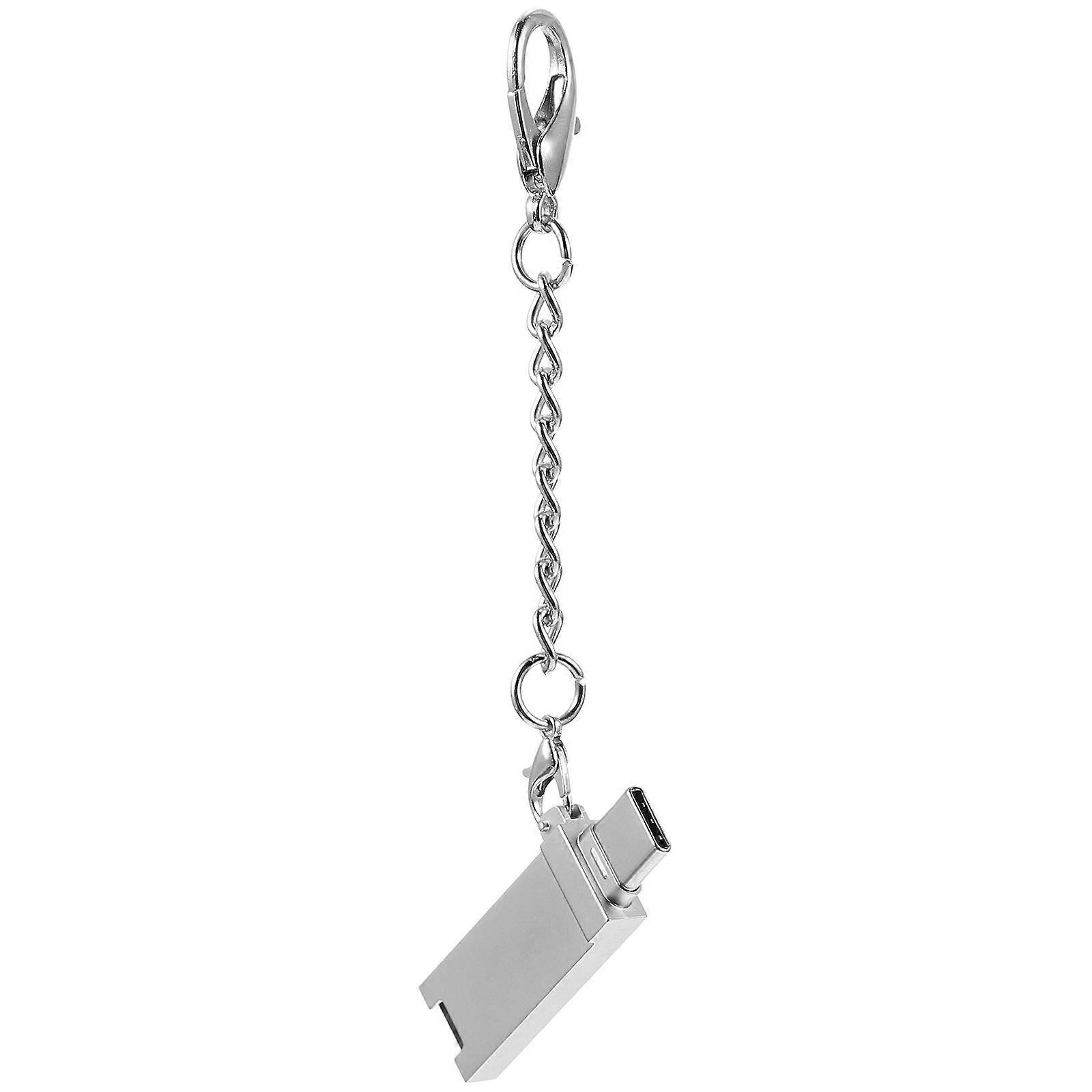 Phone Adapter Type- for Data Converting 1Pcs Silver Aluminum
