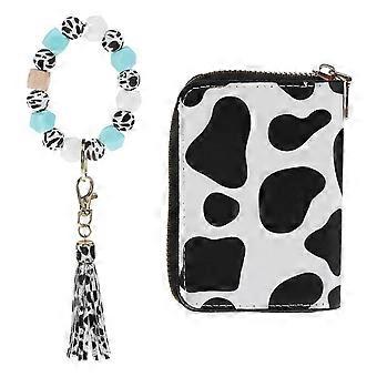 Cow Wallet Keychain Wrist Keychain Holder for Holding Card with Fashionable Design