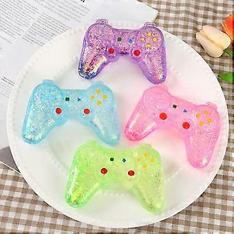 Video Game Controller Squishy Stress Balls, Random Color Sugar-Filled Molasses Stretch Toys, Moldable Slow-Rise Sensory Fidget Toys for Anxiety Relief