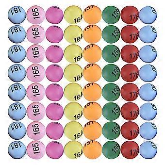 Lot de 100 balles de tennis de table imprimées en polypropylène de 4 cm avec numéro pour décoration de fête (couleurs mélangées)