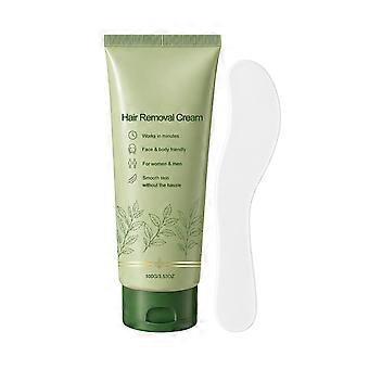100G Hair Removal Cream with Spatula, Pain Free Men Women Gentle Hair Remover Cream, Depilatory Cream for Facial Body Legs Arm Underarms Bikini Line