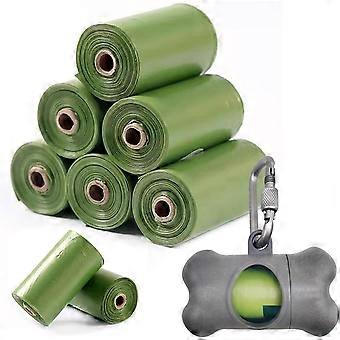 Dog Poo Bags Holder Dog Waste Bags Dispenser with Leak-Proof Green Poop Bags and Safty Clip for Leash On The Go for Walking Dogs Outdoor(Grey, 1Holder