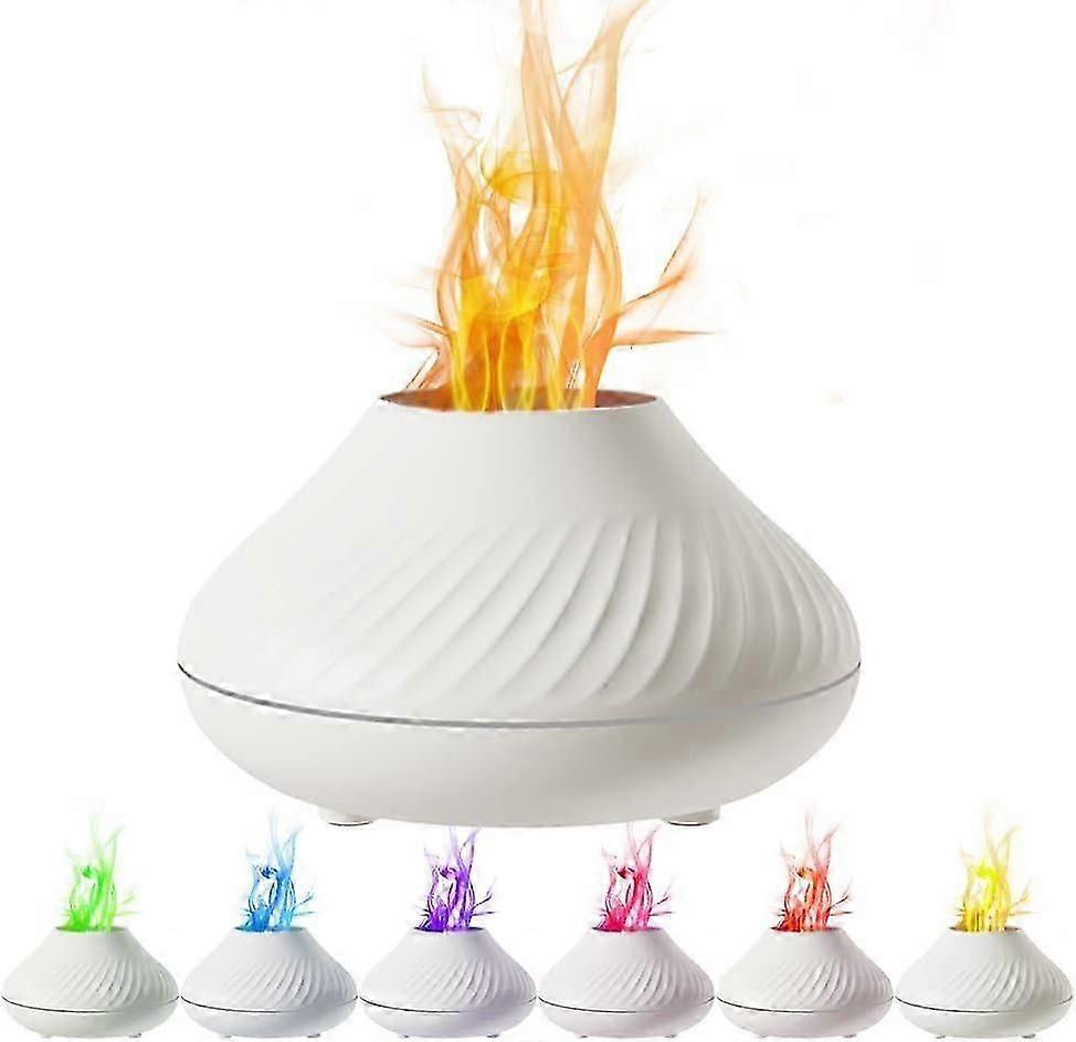 2026 Best Aromatherapy Diffusers, Flame Aroma Diffuser,130ML Essential Oil Diffuser, 7 Flame Colors Humidifier, Small Oil Diffusers for Home, Office, 