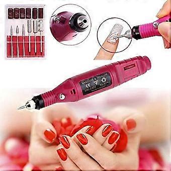 Manicure Pedicure Set Complete Kit Professional Electric Manicure and Pedicure Sander + 6 Sanding Tips