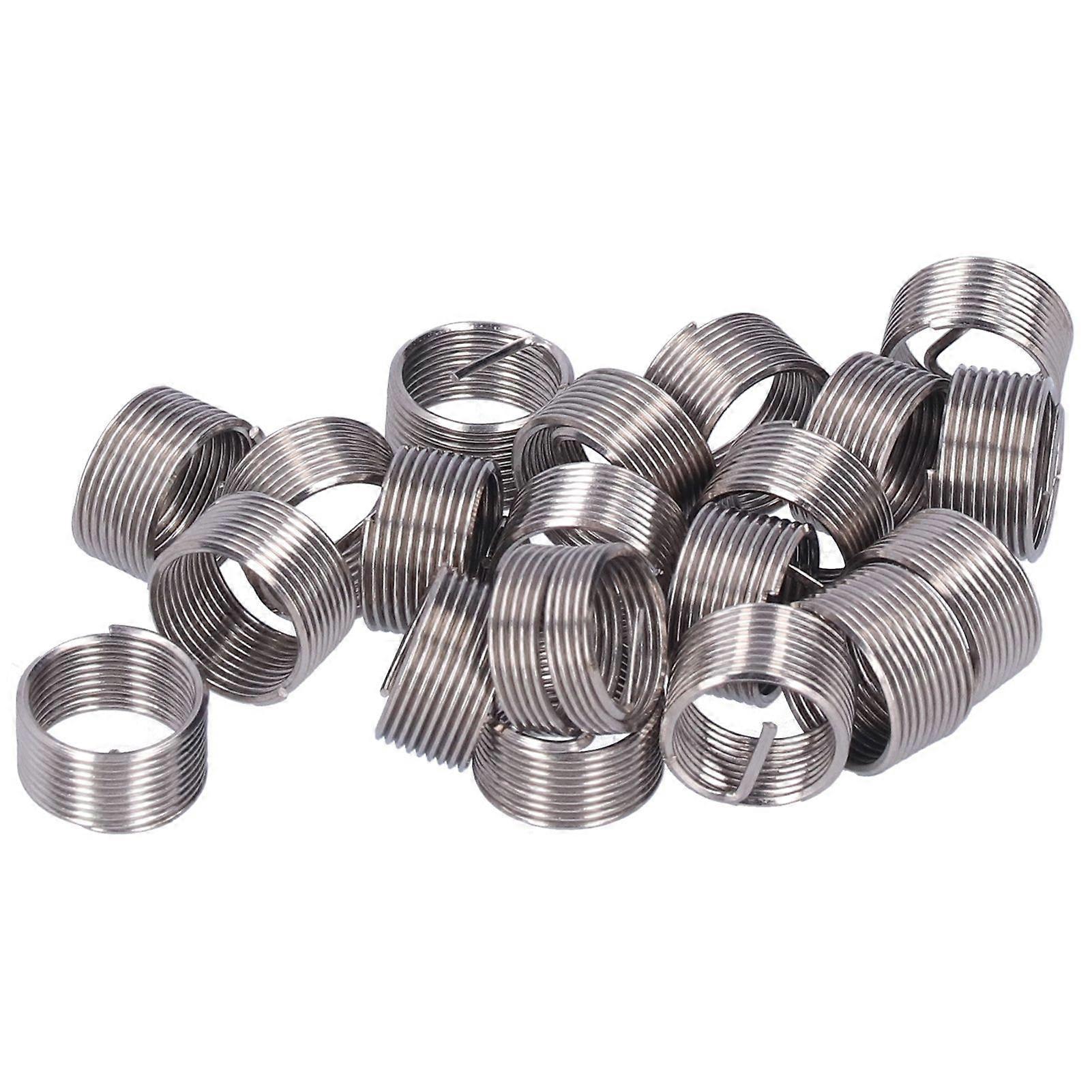 20Pcs Wire Thread Insert M12 x 1 Threaded Repair Reduce Nut Spiral Circle Extension Tool1D