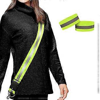 High Visibility Reflective Sash for Night Walking, Running Gear for Men, Women, Kids