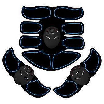 Kaesi Abdominal Trainer Chargeable Training Device Faux Leather Unisex Fitness Training Gear for Abdomen Arm Leg