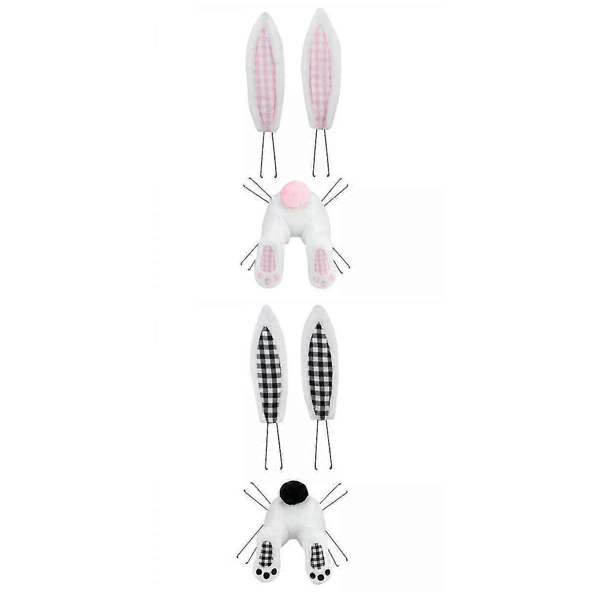 2 Set Easter Decor Wreath Kit Cute Bunny with Ears DIY