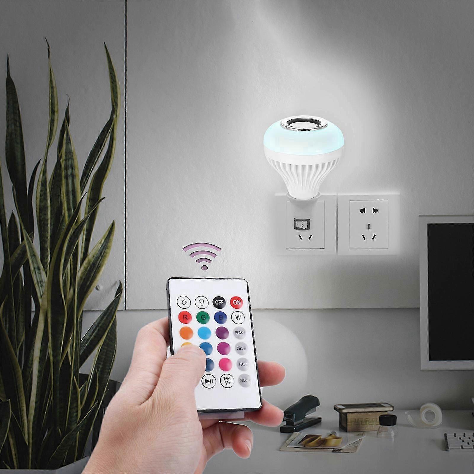 Music Bulb Speaker Light Bulb | Dimmable with Wireless Speaker, Remote Control, E27 Socket