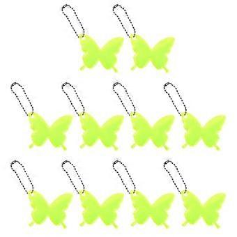 Reflective Safety Tags 10 Pack Butterfly PVC Waterproof Backpack Reflectors for Outdoor Visibility