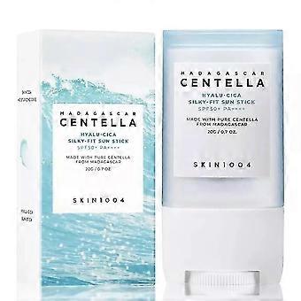 Stick solare alla Centella Asiatica con SPF ad alta protezione per pelli sensibili, 20 g, blu, formato da viaggio.