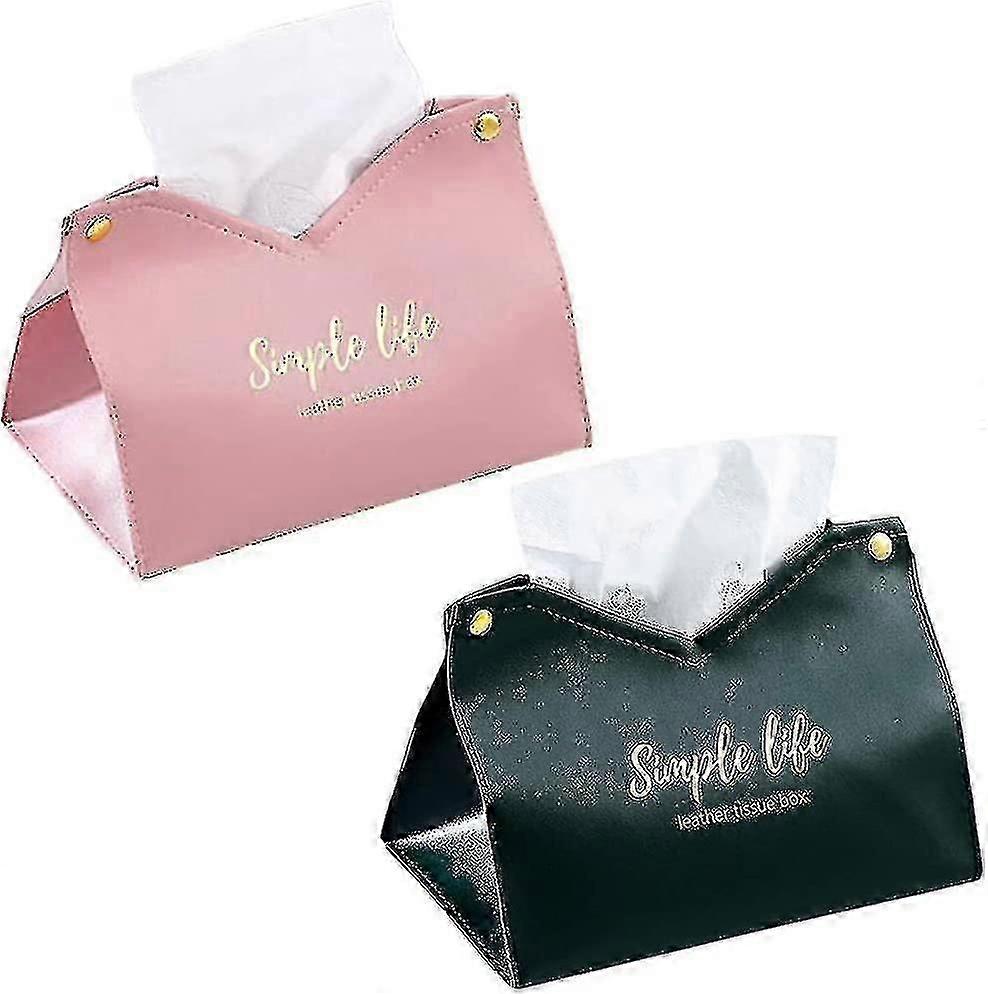2 Pieces Rectangular Tissue Paper Holder, Tissue Dispenser, Tissue Holder Box