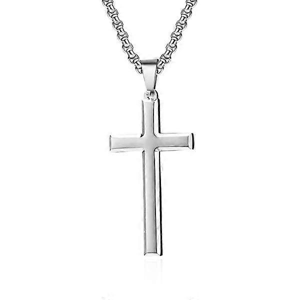Collier croix en acier inoxydable
