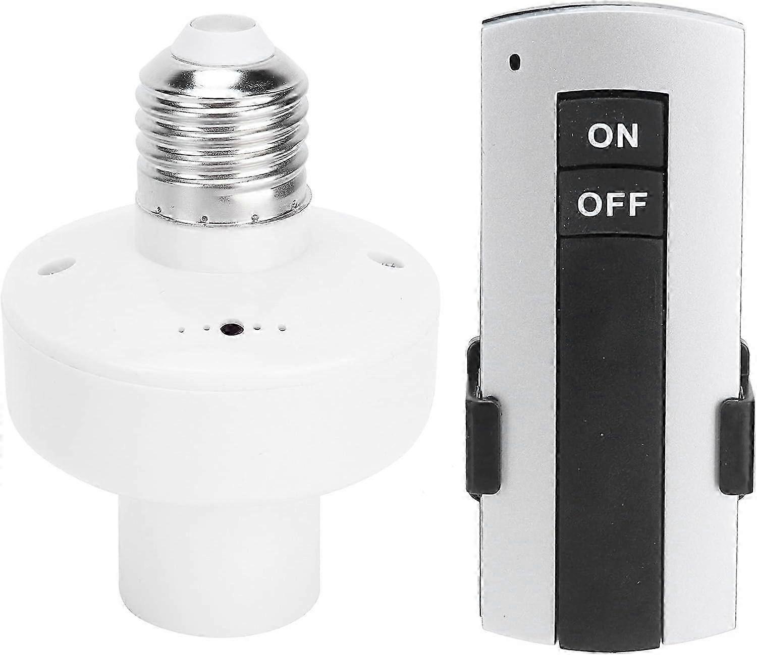 E27 Lamp Socket Base Holder, with Remote Control Accessory, Remote Control Range 30m for Bedroom 220V