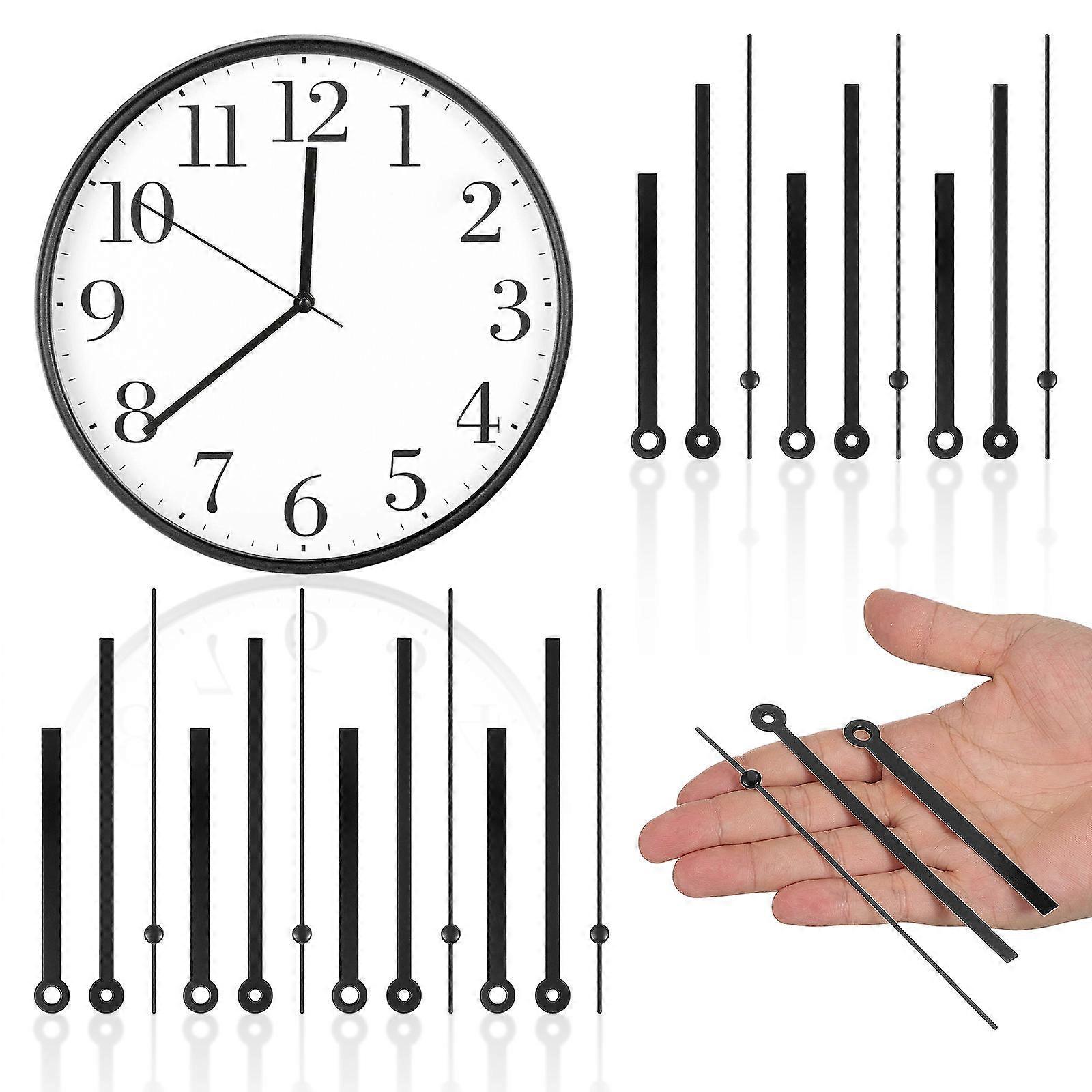 10 Sets Clock Hands Professional DIY Wall Clock Hands Replacement Clock Accessories Black
