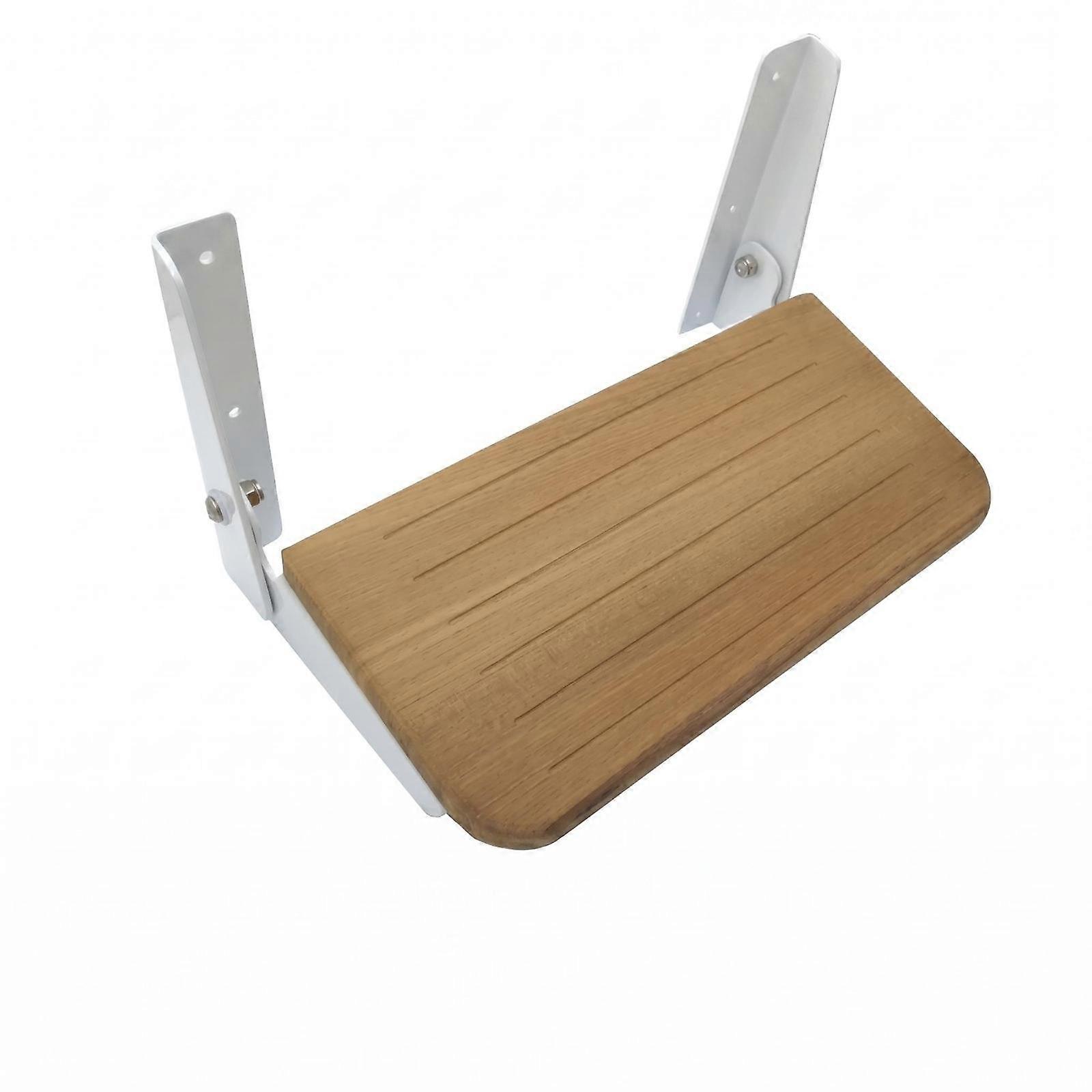 RV Step Board Foldable Boat Step Platform Painted White Bracket