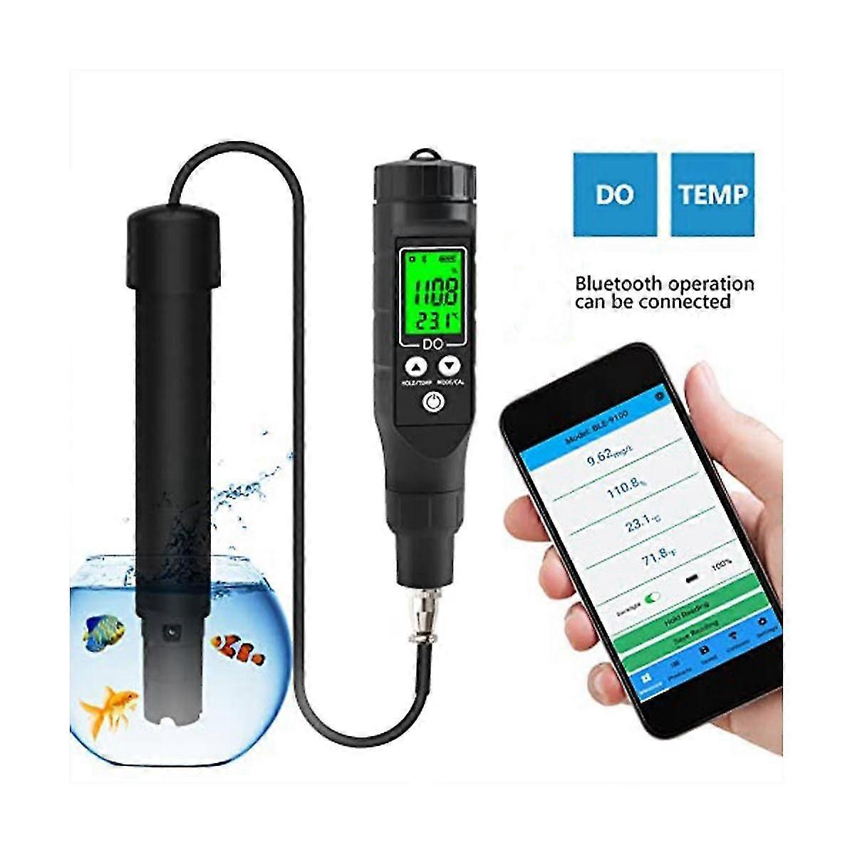 Smart Bluetooth Dissolved Oxygen Meter,portable 0.0-40mg/l Dissolved Oxygen Meter Range,dissolved O