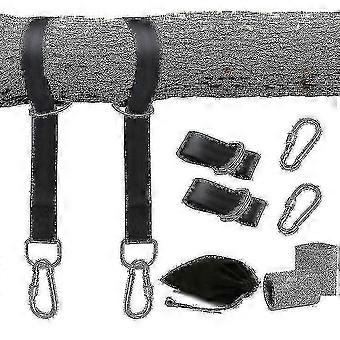 Tree Swing Hanging Kit with Polyester Straps and Zinc Alloy Carabiners 150cm for Outdoor Garden Use with Tree Protection