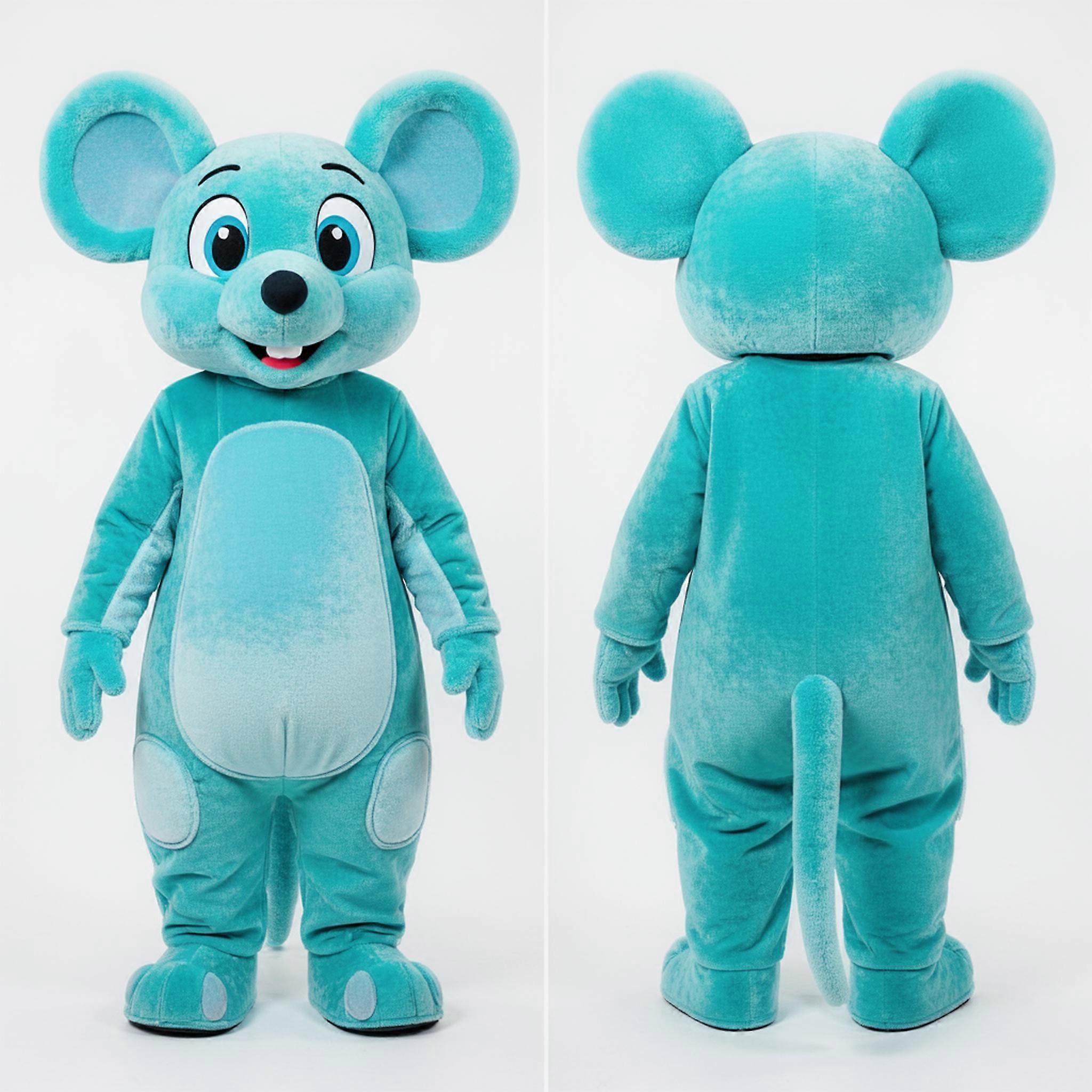 MASTICOT Cyan Fuzzy Mouse Mascot