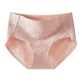 Women Seamless Mid Waist Pure Cotton Antibacterial Plus Size Daily Underwear Panties