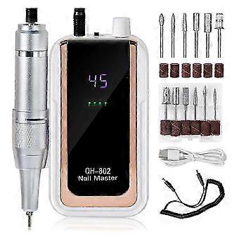 45000RPM Nail Drill Machine Electric Nail Drill Sander,White Edition 0118