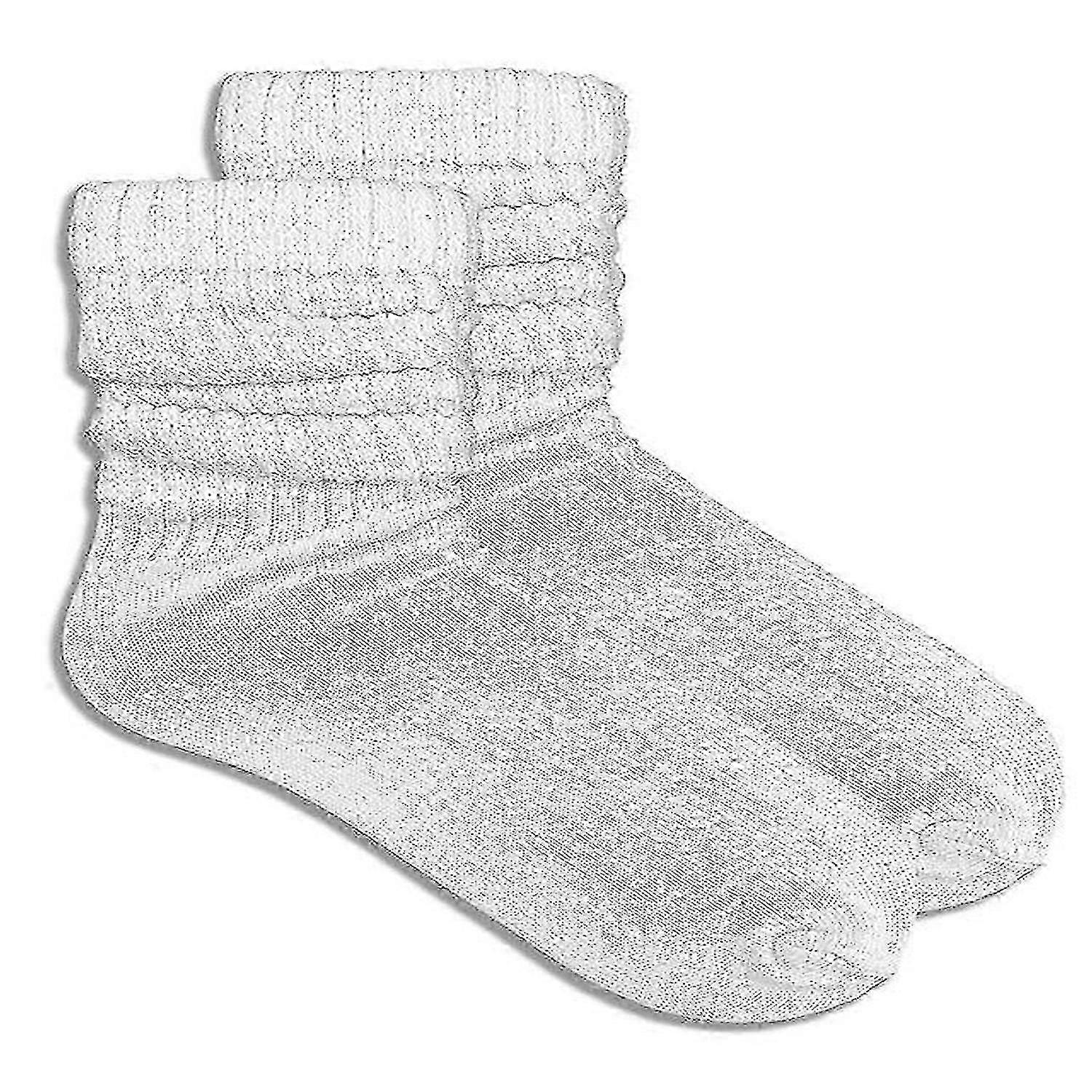 Slouch White Socks