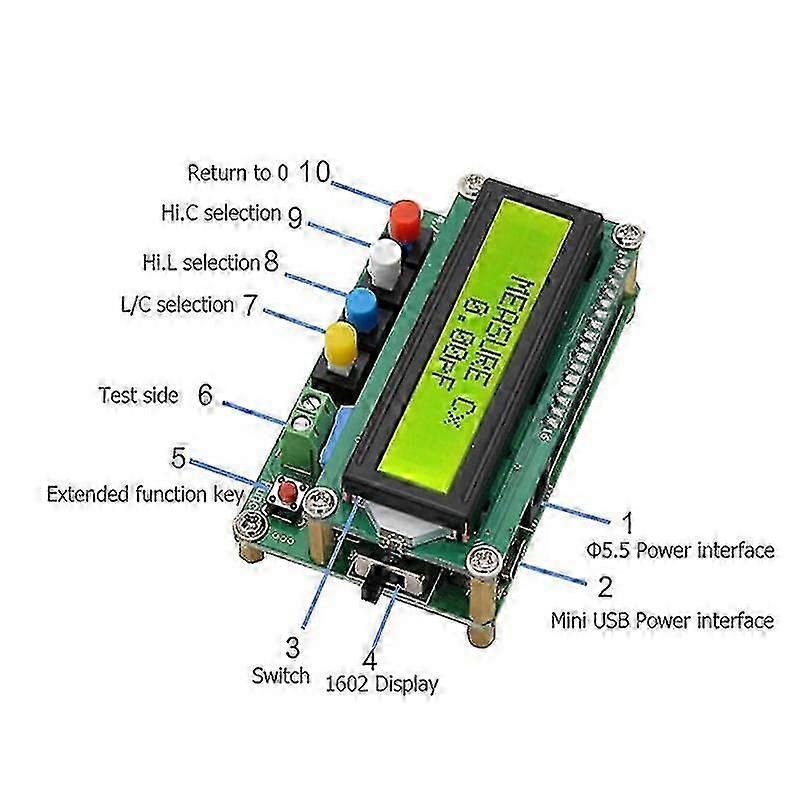 Digital inductance capacitance meter for precise L/C testing and analysis