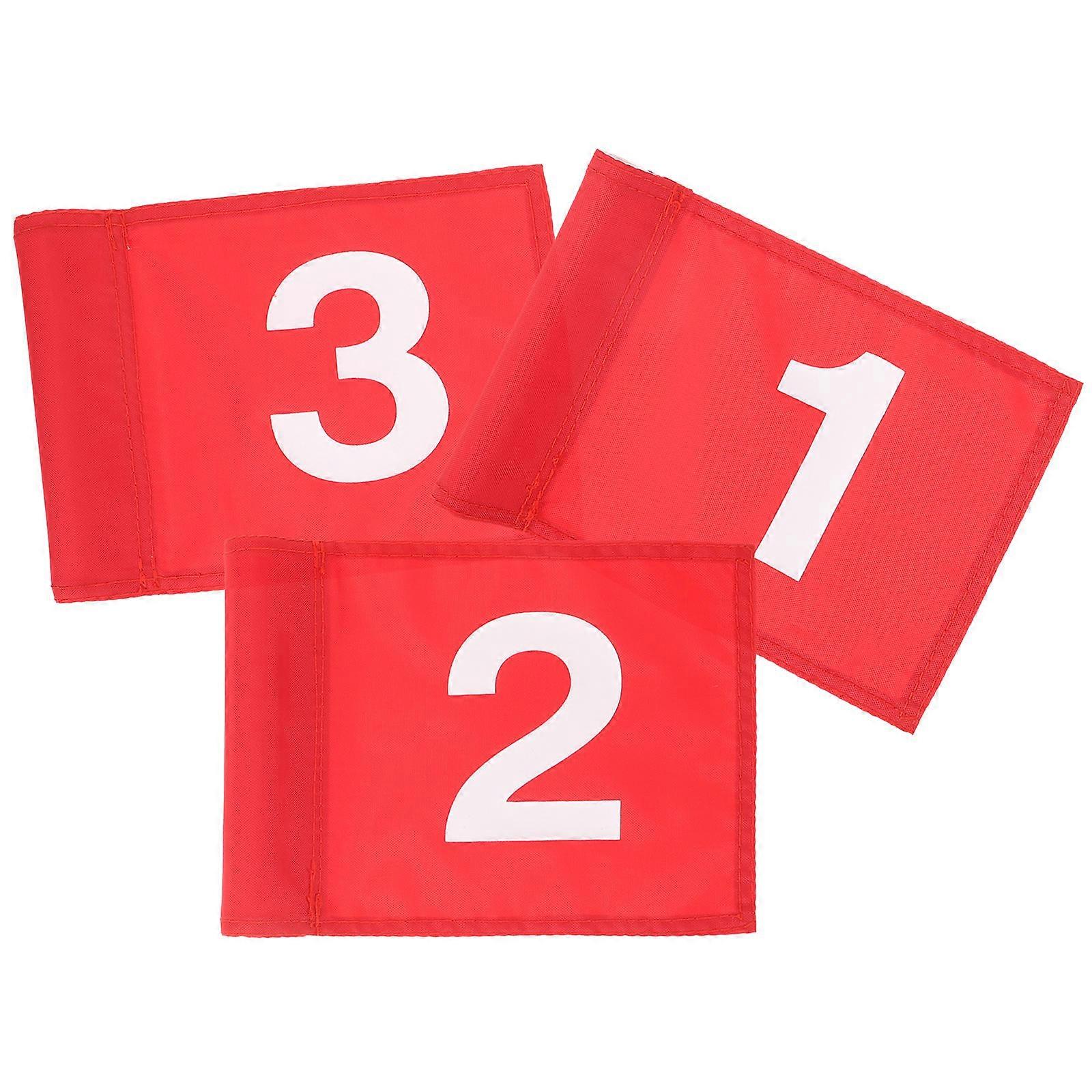 Portable Golfing Flags Numbered Training Flags for Practice 6Pcs