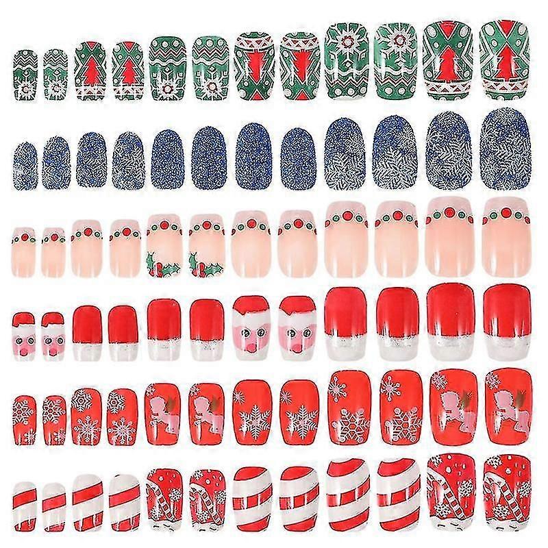 144pcs Christmas Fake Nails