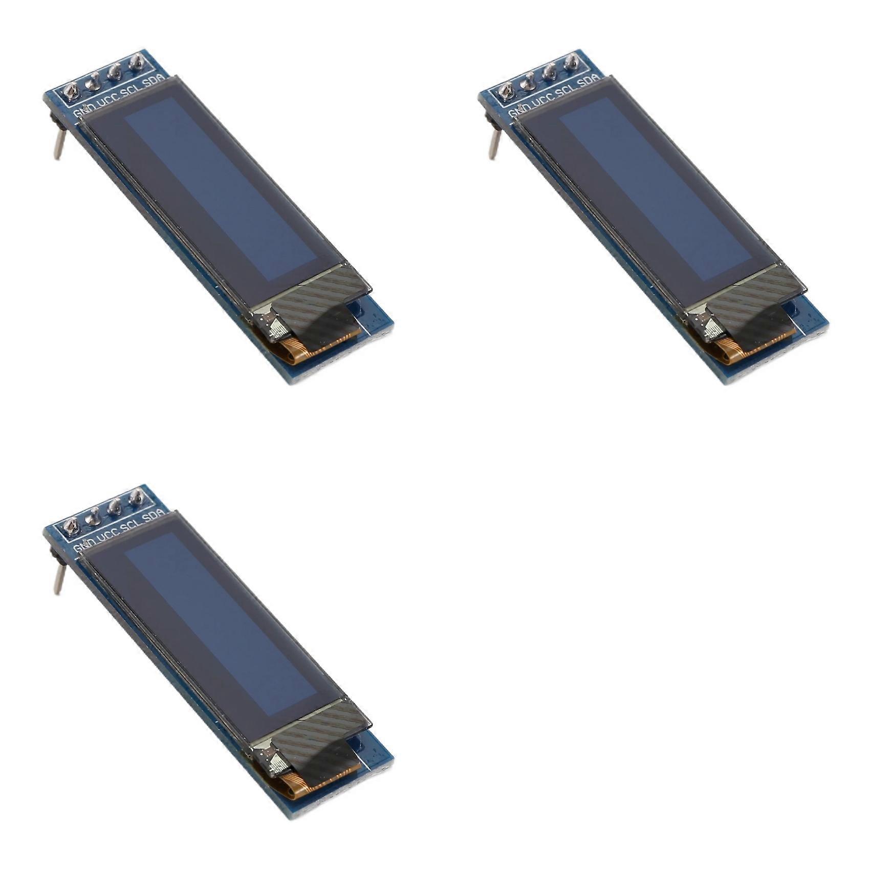 3X Display Module 0.91 Inch SSD1306 OLED Display Module OLED Screen Driver DC 3.3V,White Font