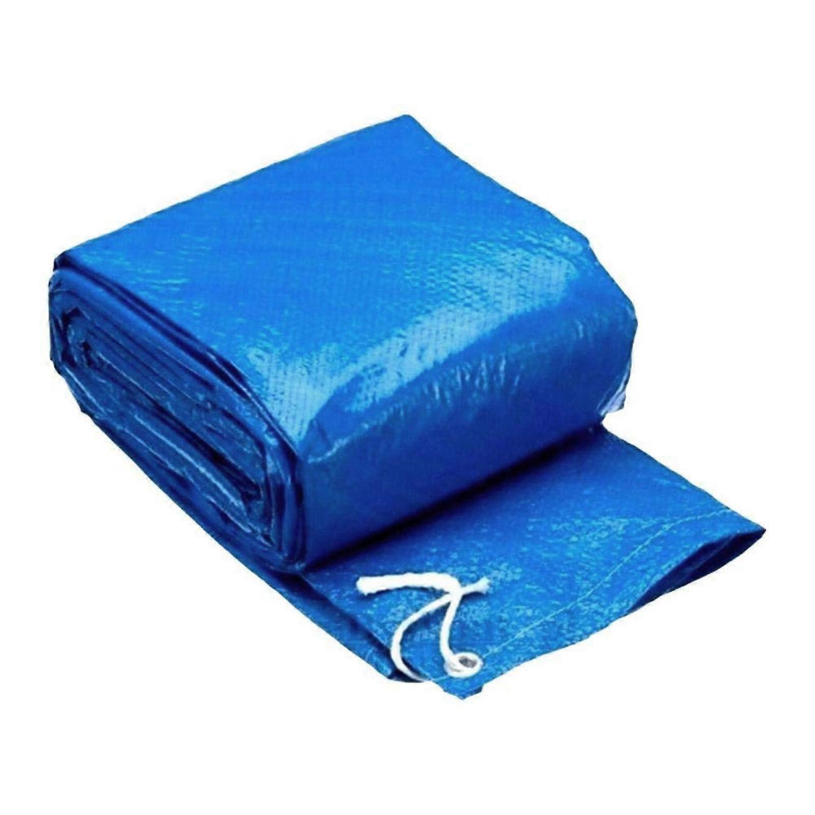 Swimming Pool Cover Blue Waterproof Polyester 220 x 150 cm AntiDust Rectangular Protective Sheet