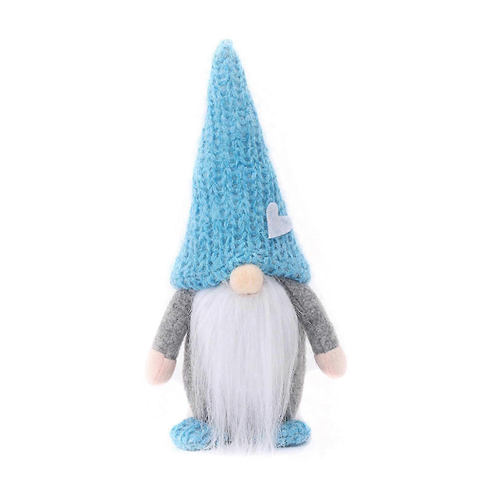 Knitted Heart Gnome Decor