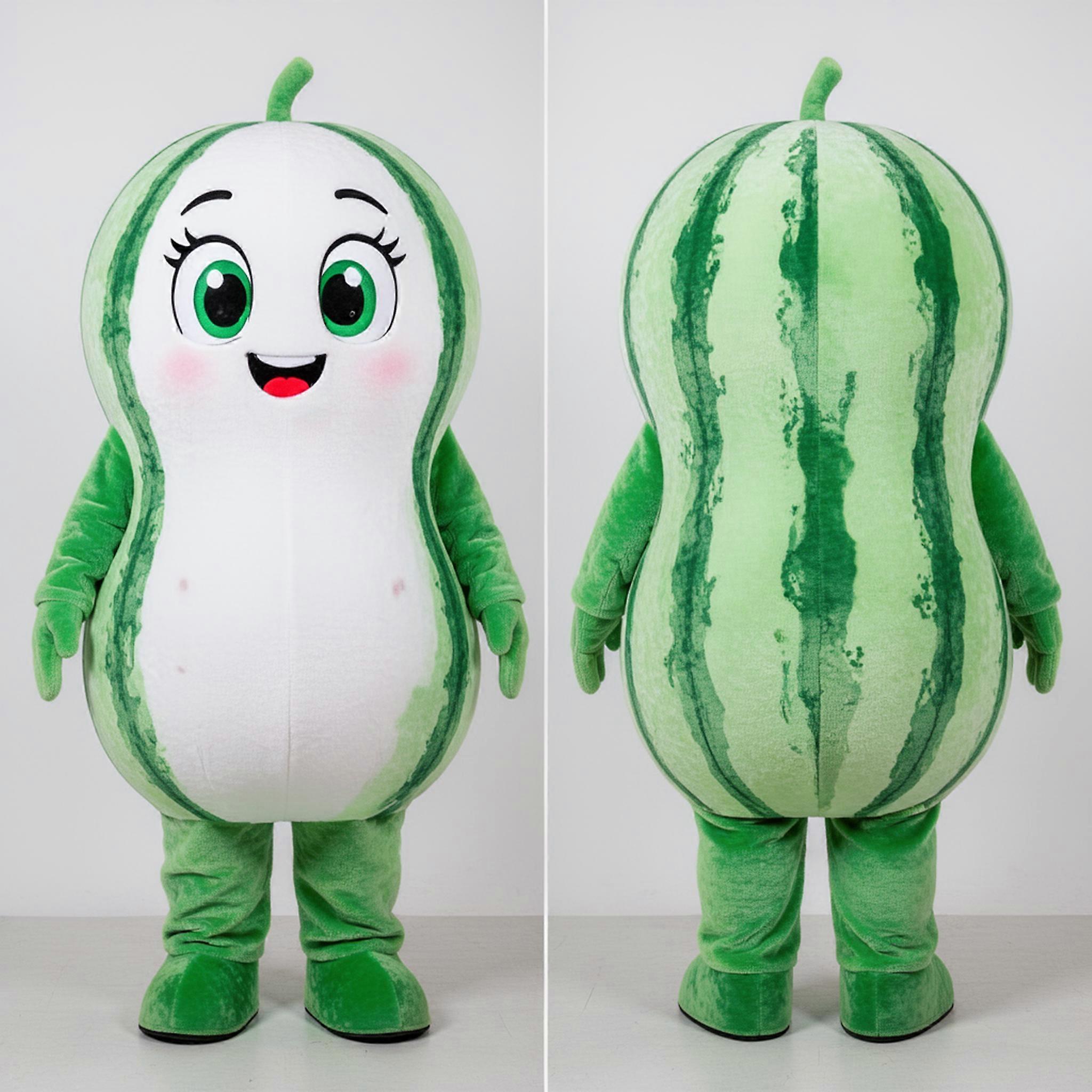 MASTICOT Vibrant Green Rounded Watermelon Mascot
