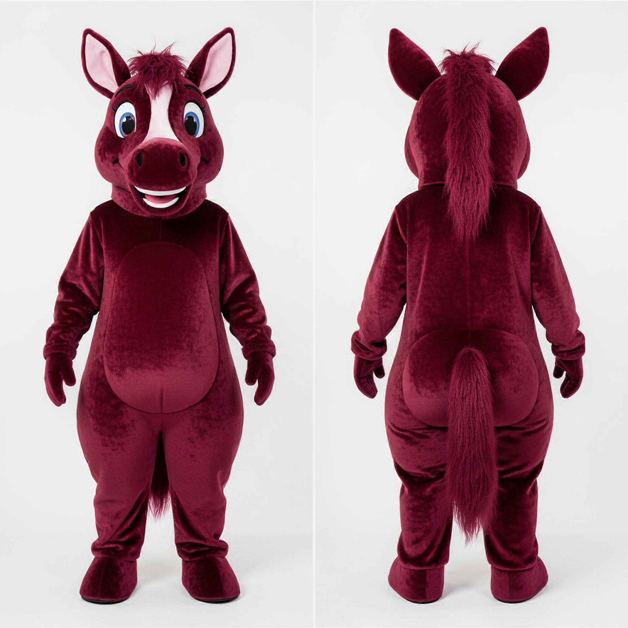 MASTICOT Maroon Velvety Mare Mascot
